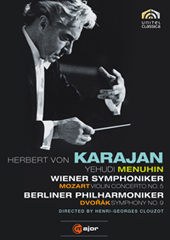 KARAJAN, Herbert von: In Rehearsal and Performance - MOZART, W.A.: Violin Concerto No. 5 / DVORAK, A.: Symphony No. 9, 