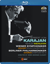 KARAJAN, Herbert von: In Rehearsal and Performance - MOZART, W.A.: Violin Concerto No. 5 / DVORAK, A.: Symphony No. 9, 