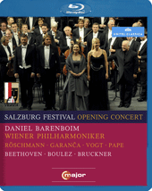 SALZBURG FESTIVAL 2010 OPENING CONCERT - BEETHOVEN, L. van / BOULEZ, P. / BRUCKNER, A. (Barenboim) (Blu-ray, HD)