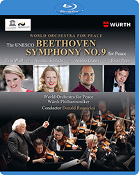 BEETHOVEN, L. van: Symphony No. 9 (E. Wall, Schlicht, Glaser, Pape, Bavarian Radio Chorus, World Orchestra for Peace, Runnicles) (Blu-ray, HD)