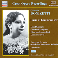 DONIZETTI: Lucia di Lammermoor (Pagliughi, Malipiero) (1939)