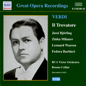VERDI: Trovatore (Il) (Bjorling, Milanov, Cellini) (1952)