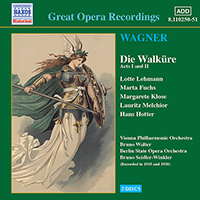 WAGNER, R.: Walküre (Die) [Opera], Acts I and II (Bruno Walter) (1938)