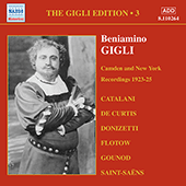 GIGLI, Beniamino: Gigli Edition, Vol. 3: Camden and New York Recordings (1923-1925)