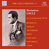 GIGLI, Beniamino: Gigli Edition, Vol. 5: New York Recordings (1927-1928)