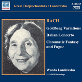 BACH, J.S.: Goldberg Variations / Italian Concerto (Landowska) (1933-1936)