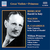 BERLIOZ: Harold in Italy / WALTON: Viola Concerto (1946) (Primrose)