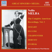 MELBA, Nellie: American Recordings, Vol. 3 (1907-1916)