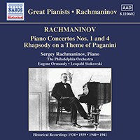 RACHMANINOV: Piano Concertos Nos. 1 and 4 (Rachmaninov) (1939-1941)