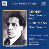 CHOPIN / SCHUMANN: Piano Concertos (Cortot) (1934-1935)