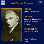 GRIEG: Piano Concerto, Op. 16 / CHOPIN: Sonata in B-Flat Minor (Friedman) (1927-1928)