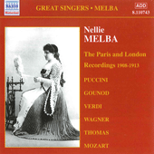MELBA, Nellie: Paris and London Recordings (1908-1913)