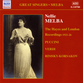 MELBA, Nellie: London and Middlesex Recordings (1921-1926)