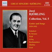 BJORLING, Jussi: Bjorling Collection, Vol. 5: Lieder and Songs (1939-1952)