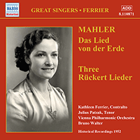 MAHLER: Lied von der Erde (Das) / Ruckert-Lieder (Ferrier) (1952)