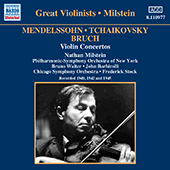 MENDELSSOHN / TCHAIKOVSKY / BRUCH: Violin Concertos (Milstein) (1940-1945)