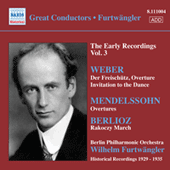 WEBER, C.M. von: Freischutz (Der) (excerpts) / MENDELSSOHN, Felix: Midsummer Night's Dream (Furtwangler, Early Recordings, Vol. 3) (1929-1935)