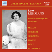 LEHMANN, Lotte: Lieder Recordings, Vol. 1 (1935-1937)