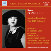 PONSELLE, Rosa: American Recordings, Vol. 2 (1923-1929)