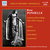 PONSELLE, Rosa: American Recordings, Vol. 3 (1923-1929)