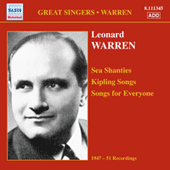 WARREN, Leonard: Sea Shanties / Kipling Songs / Songs for Everyone (1947-1951)