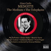 MENOTTI, G.C.: Medium (The) / The Telephone (Powers, Keller, Dame, Cotlow, Mastice, Rogier, Balaban)