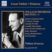 PRIMROSE, William: Recital, Vol. 1 (1939-47)