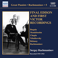 RACHMANINOV, Sergey: Piano Solo Recordings, Vol. 5 - Final Edison and First Victor Recordings (1919-1923)