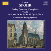 SPOHR, L.: String Quartets (Complete), Vol. 13 - Nos. 9 and 17 (Moscow Philharmonic Concertino String Quartet)