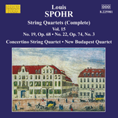 SPOHR, L.: String Quartets (Complete), Vol. 15 - Nos. 19 and 22 (Moscow Philharmonic Concertino String Quartet, New Budapest Quartet)