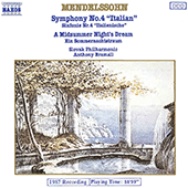 MENDELSSOHN: Symphony No. 4 / A Midsummer Night's Dream (excerpts)