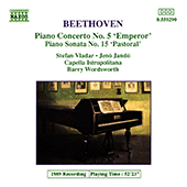 BEETHOVEN, L. van: Piano Concerto No. 5 / Piano Sonata No. 15 (Jandó, Vladar, Capella Istropolitana, Wordsworth)