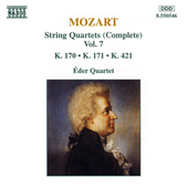 MOZART: String Quartets, K. 170-171 and K. 421