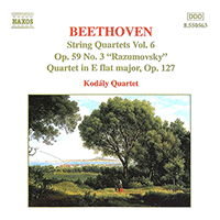 BEETHOVEN, L. van: String Quartets, Vol. 6 (Kodály Quartet) - Nos. 9, 