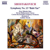 SHOSTAKOVICH: Symphony No. 13, 'Babi Yar'
