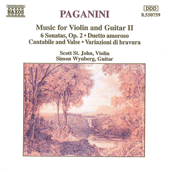 PAGANINI: Music for Violin and Guitar, Vol. 2