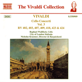 VIVALDI: Cello Concertos, Vol. 3