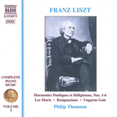 LISZT: Harmonies Poetiques et Religieuses Nos. 1-6 (Liszt Complete Piano Music, Vol. 3)