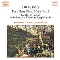 BRAHMS, J.: Four-Hand Piano Music, Vol. 3 (Matthies, Köhn)