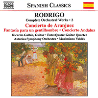 RODRIGO, J.: Concierto de Aranjuez / Concierto Andaluz (Complete Orchestral Works, Vol. 2) (Gallen, EntreQuatre Guitar Quartet, Valdés)
