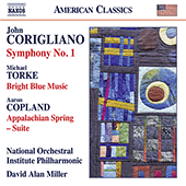 CORIGLIANO JR., J.: Symphony No. 1 / TORKE, M.: Bright Blue Music / COPLAND, A.: Appalachian Spring Suite (D.A. Miller)