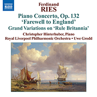 RIES, F.: Piano Concertos, Vol. 3 (Hinterhuber, Grodd) - No. 7 / Grand Variations on Rule Britannia / Introduction and Variations Brillantes