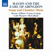 HAYDN, J. / THE EARL OF ABINGDON: Songs and Chamber Music (Cafe Mozart)