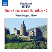 RIES, F.: Piano Sonatas and Sonatinas (Complete), Vol. 2 (Kagan) - Opp. 1, 5