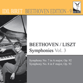 BEETHOVEN, L. van: Symphonies (arr. F. Liszt for piano), Vol. 3 (Biret) - Nos. 7, 8 (Biret Beethoven Edition, Vol. 9)