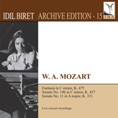 MOZART, W.A.: Fantasia in C Minor / Piano Sonatas Nos. 11 and 14 (Biret Archive Edition, Vol. 15)