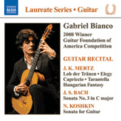 Guitar Recital: Bianco, Gabriel - MERTZ, J.K. / BACH, J.S / KOSHKIN, N.