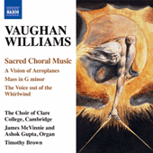 VAUGHAN WILLIAMS, R.: Sacred Choral Music (Clare College Choir, Cambridge, T. Brown)