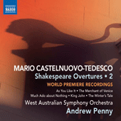 CASTELNUOVO-TEDESCO, M.: Shakespeare Overtures, Vol. 2 (West Australian Symphony, Penny)