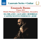 Guitar Recital: Buono, Emanuele - MILANO, F. da / AGUADO, D. / RODRIGO, J. / CASTELNUOVO-TEDESCO, M. / JOSÉ, A.